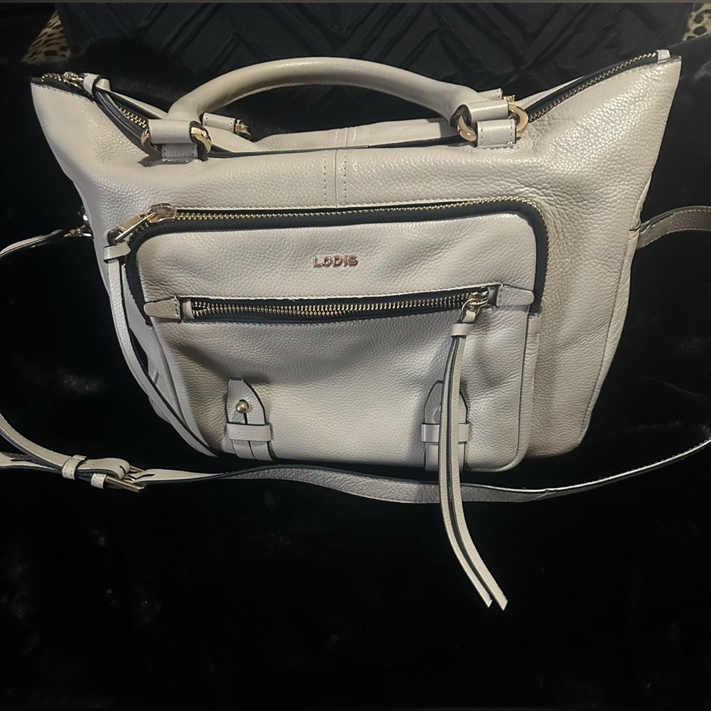 LODIS LG ELLIE PEBBLE LEATHER SATCHEL CROSSBODY